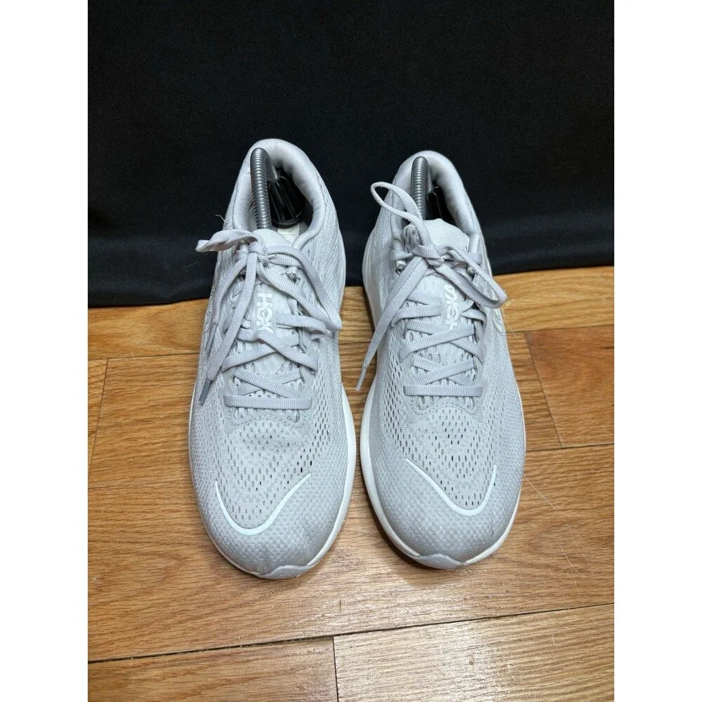 Women’s Hoka One One Rincon 4 Light Grey Walking Running Shoes Size 10 Wide D